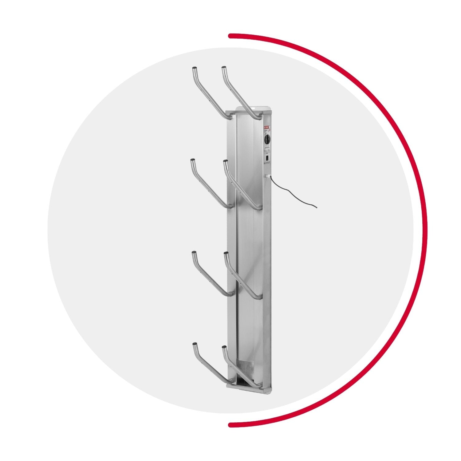 oskari BORA® 4 hoch - Elektrischer Schuhtrockner für 4 Paar Schuhe - OSKARI mit Warmluft für Stiefel, Schuhe, Skischuhe, Fußballschuhe