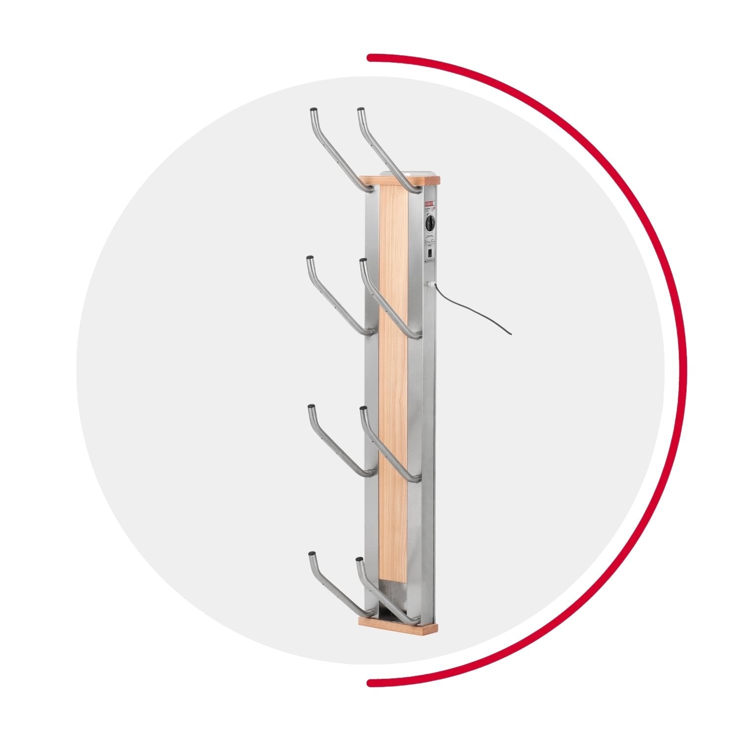 oskari BORA® 4 hoch - Elektrischer Schuhtrockner für 4 Paar Schuhe - OSKARI mit Warmluft für Stiefel, Schuhe, Skischuhe, Fußballschuhe