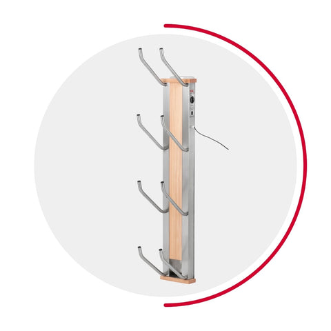 oskari BORA® 4 hoch - Elektrischer Schuhtrockner für 4 Paar Schuhe - OSKARI mit Warmluft für Stiefel, Schuhe, Skischuhe, Fußballschuhe