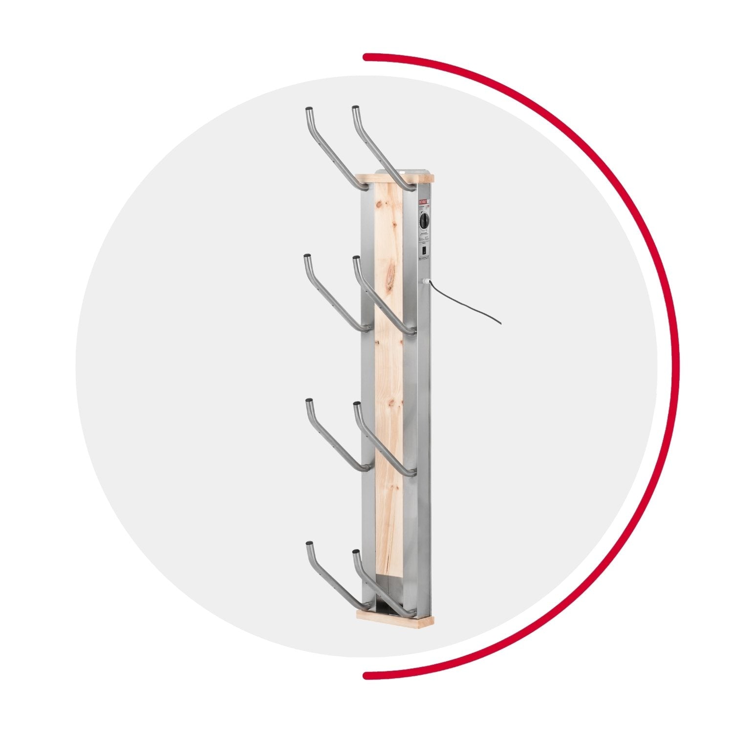 oskari BORA® 4 hoch - Elektrischer Schuhtrockner für 4 Paar Schuhe - OSKARI mit Warmluft für Stiefel, Schuhe, Skischuhe, Fußballschuhe