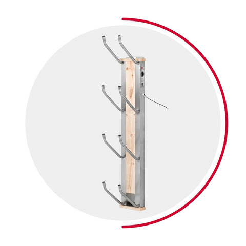 oskari BORA® 4 hoch - Elektrischer Schuhtrockner für 4 Paar Schuhe - OSKARI mit Warmluft für Stiefel, Schuhe, Skischuhe, Fußballschuhe