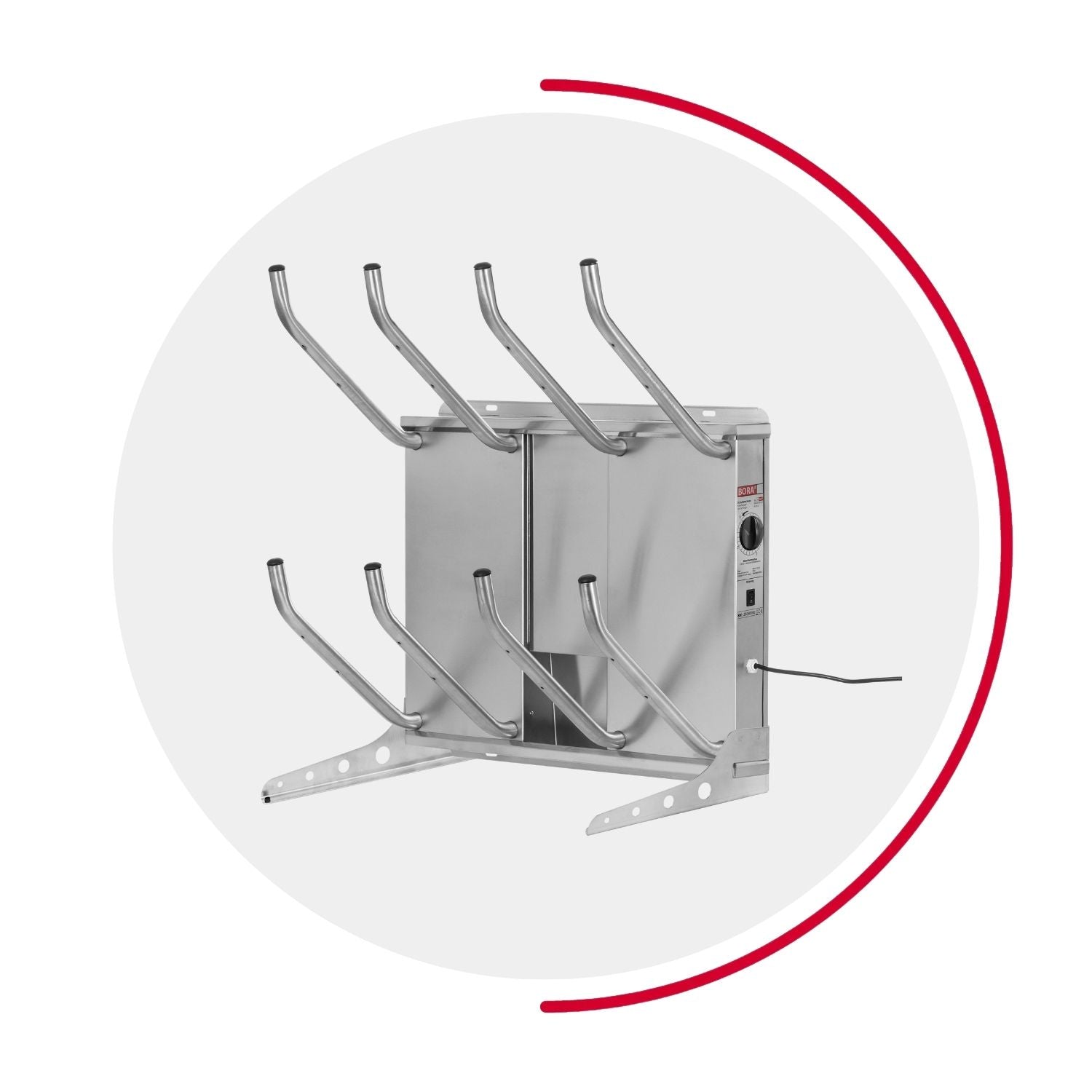 oskari BORA® 4 breit - Elektrischer Schuhtrockner für 4 Paar Schuhe - OSKARI mit Warmluft für Stiefel, Schuhe, Skischuhe, Fußballschuhe