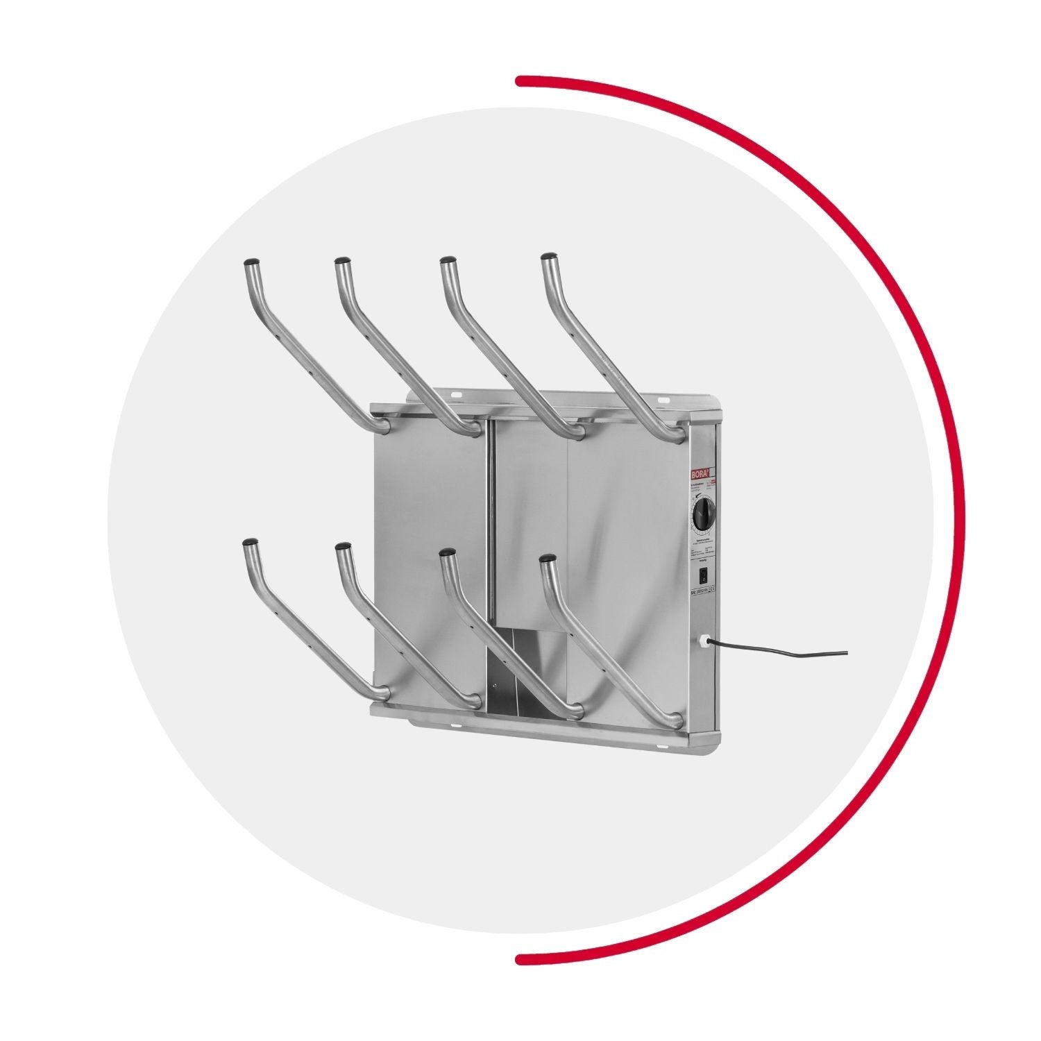 oskari BORA® 4 breit - Elektrischer Schuhtrockner für 4 Paar Schuhe - OSKARI mit Warmluft für Stiefel, Schuhe, Skischuhe, Fußballschuhe