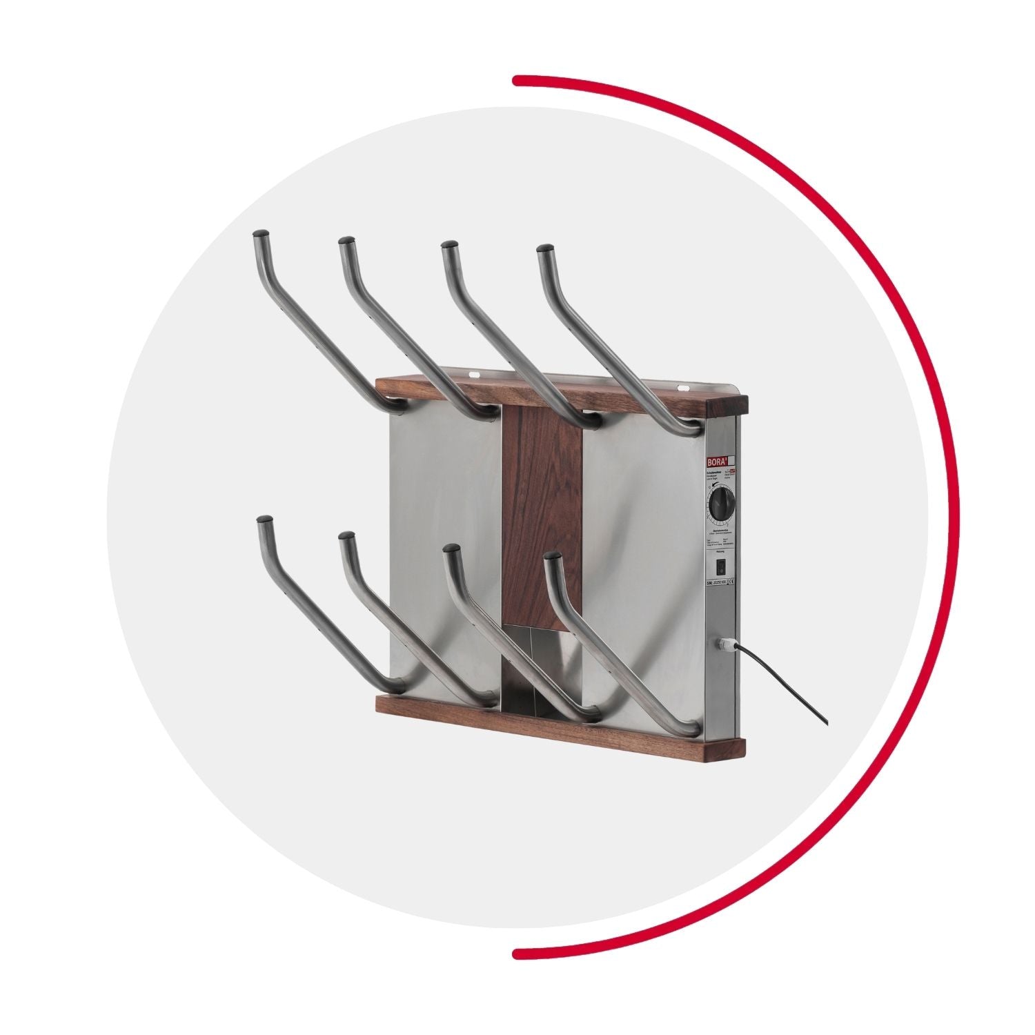 oskari BORA® 4 breit - Elektrischer Schuhtrockner für 4 Paar Schuhe - OSKARI mit Warmluft für Stiefel, Schuhe, Skischuhe, Fußballschuhe