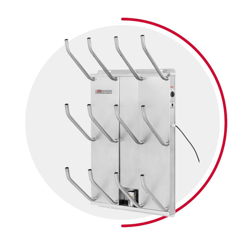 oskari BORA® 6 - Elektrischer Schuhtrockner für 6 Paar Schuhe - OSKARI mit Warmluft für Stiefel, Schuhe, Skischuhe, Fußballschuhe