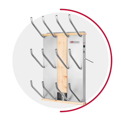 oskari BORA® 6 - Elektrischer Schuhtrockner für 6 Paar Schuhe - OSKARI mit Warmluft für Stiefel, Schuhe, Skischuhe, Fußballschuhe