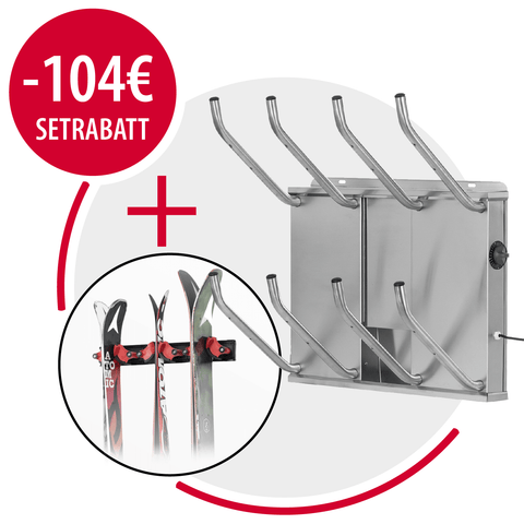 Set BORA® 4 Breit & Hopstop - Elektrischer Schuhtrockner für 4 Paar Schuhe