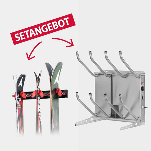 oskari BORA® 4 breit mit Hopstop für Ski - Elektrischer Schuhtrockner für 4 Paar Schuhe - OSKARI mit Warmluft für Stiefel, Schuhe, Skischuhe, Fußballschuhe