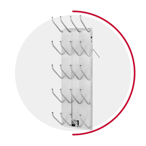 oskari BORA® 10 - Elektrischer Schuhtrockner für 10 Paar Schuhe - OSKARI mit Warmluft für Stiefel, Schuhe, Skischuhe , Fußballschuhe